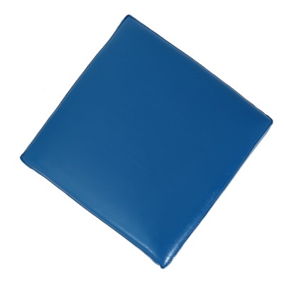 Taburet Cube imitatie piele - albastru